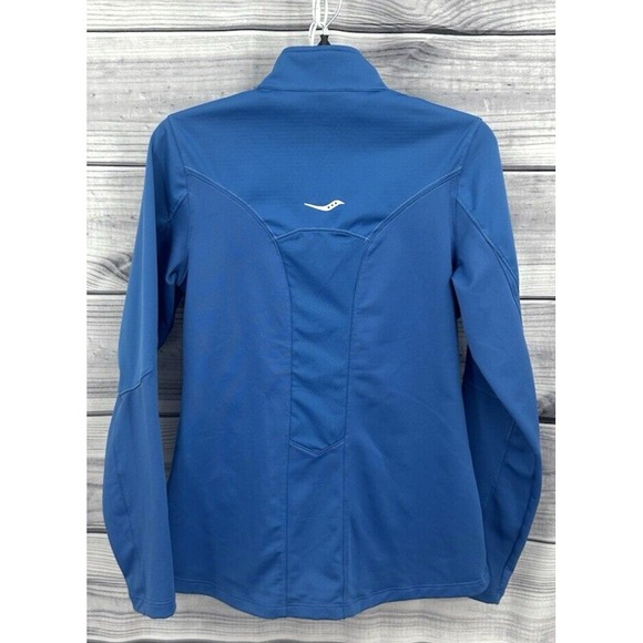 SAUCONY ACTIVEWEAR ZIP FRONT TRACK JACKET Women's Size Small ROYAL BLUE - Picture 4 of 6